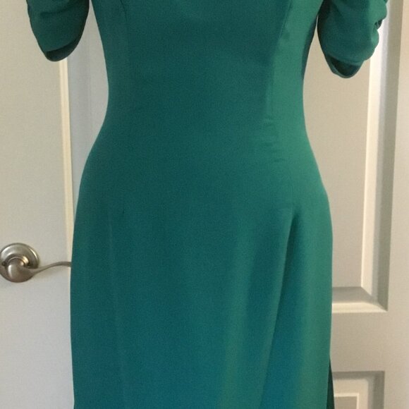 Nancy Neil Women's Teal Gown: Size 8 - Picture 8 of 16
